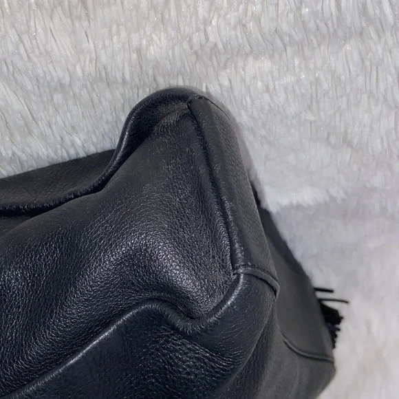 Vince Camuto Cesil Hobo shoulder bag doubleTassel blk pebbled leather w/Dustbag - Picture 7 of 13